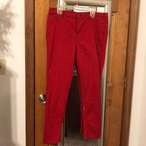 Style and company red brushed denim jeans.